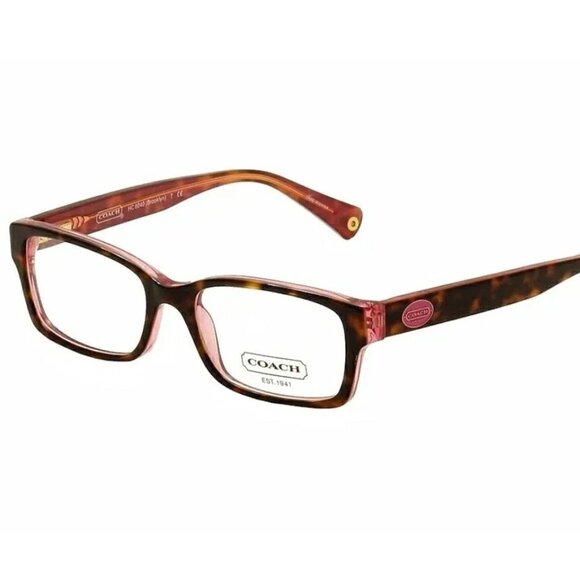 Coach HC6040 "Brooklyn" Eyeglasses – Pink/Tortoise, 52mm - Picture 1 of 4